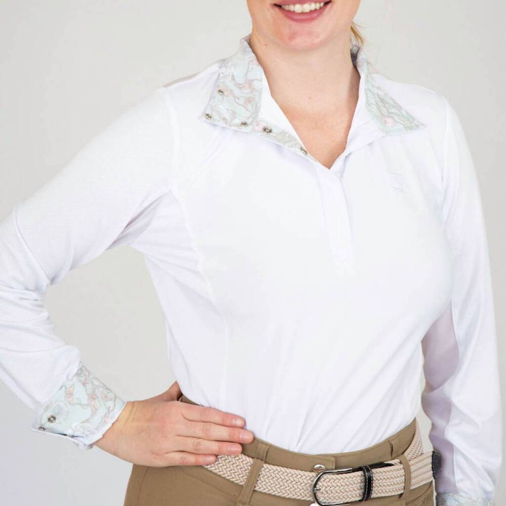 NEW ROMFH women's lindsay show long sleeve shirt in bits n braids